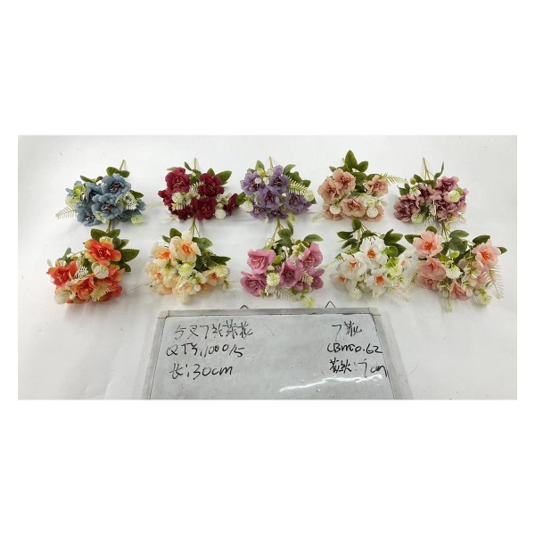 Ramo pequeno de flores artificiales 7花