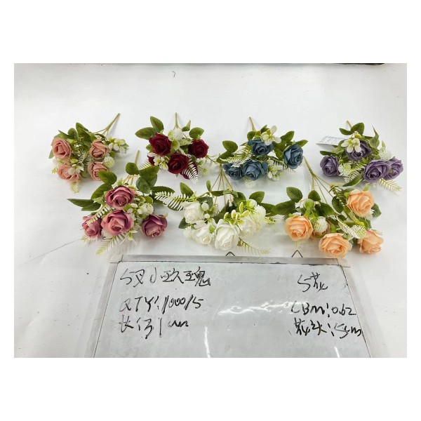 Ramo pequeno de flores artificiales 5花