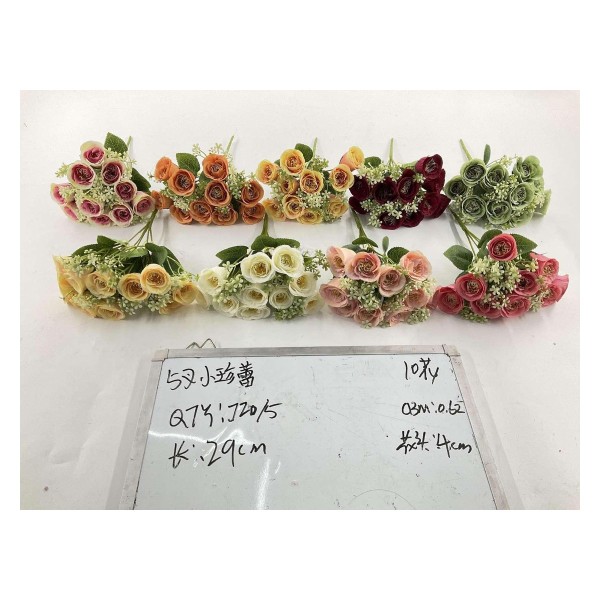 Ramo pequeno de flores artificiales 10花