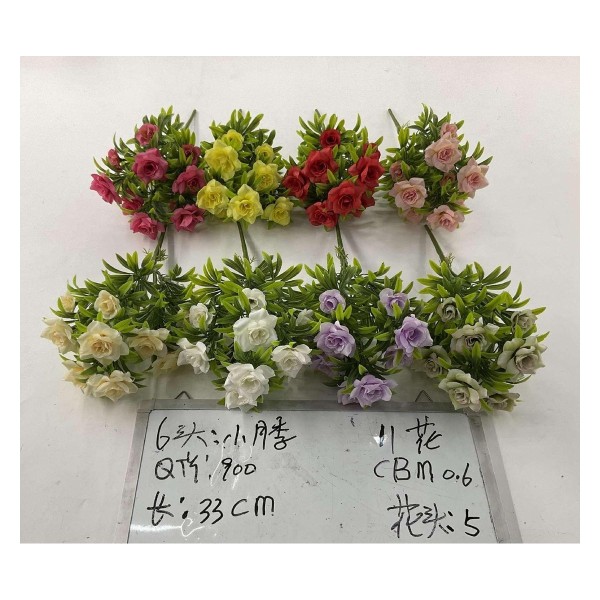 Ramo pequeno de flores artificiales 11花
